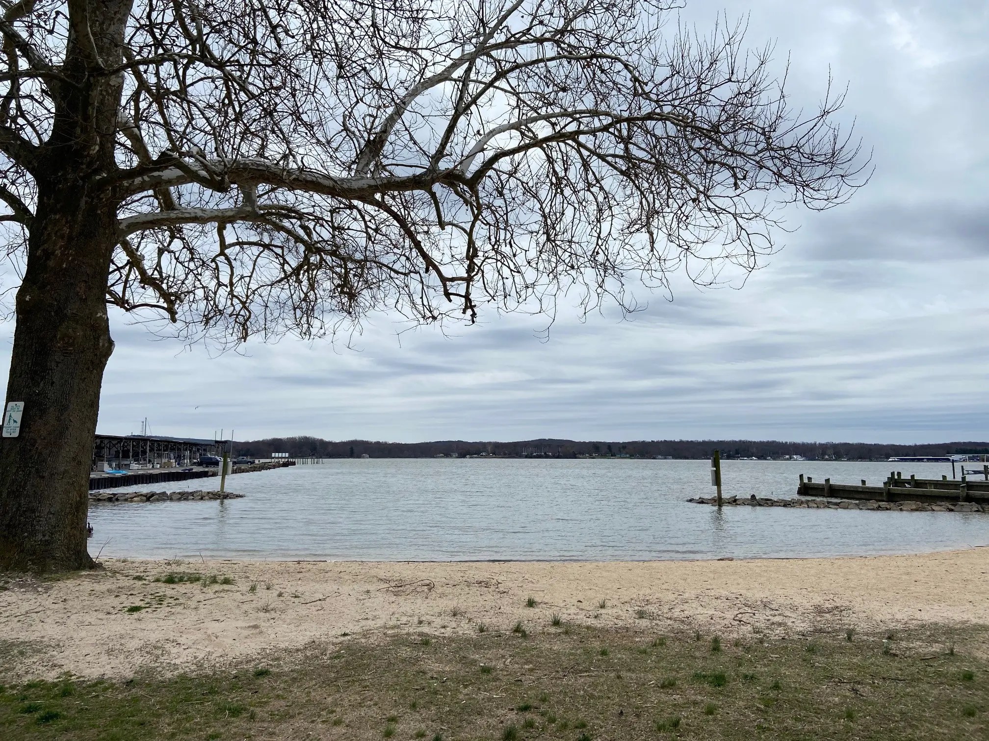 Veterans Park beach on the Chesapeake Bay